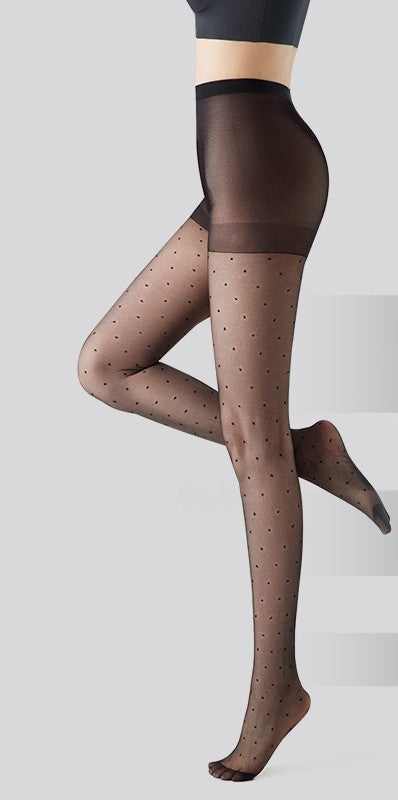 Polka-Dot Women's Tights 20 Denier – Black