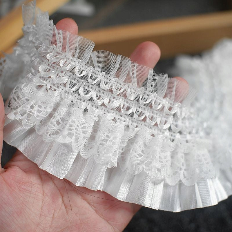 Manchettes décoratives en dentelle – blanc