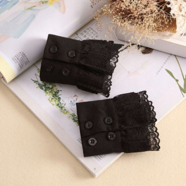 Manșete decorative din dantelă – negre