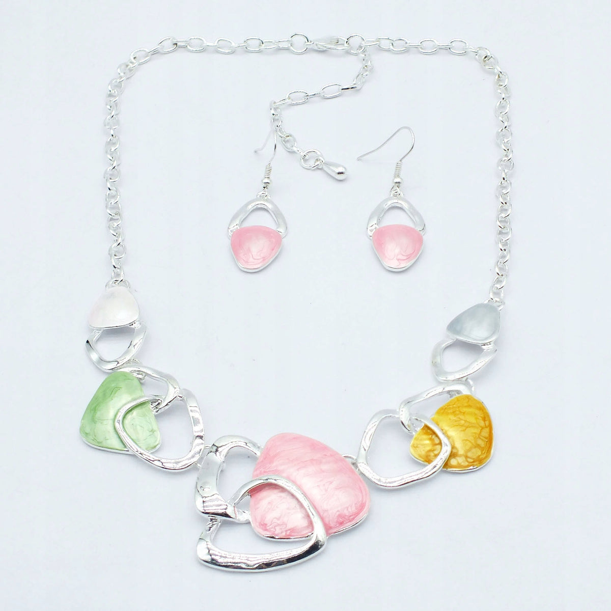 Elegant Pastel Necklace and Earrings Set — Fashion Jewellery