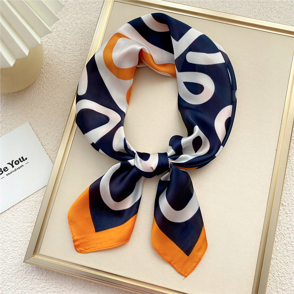 Silk-Effect Square Scarf 70 × 70 cm