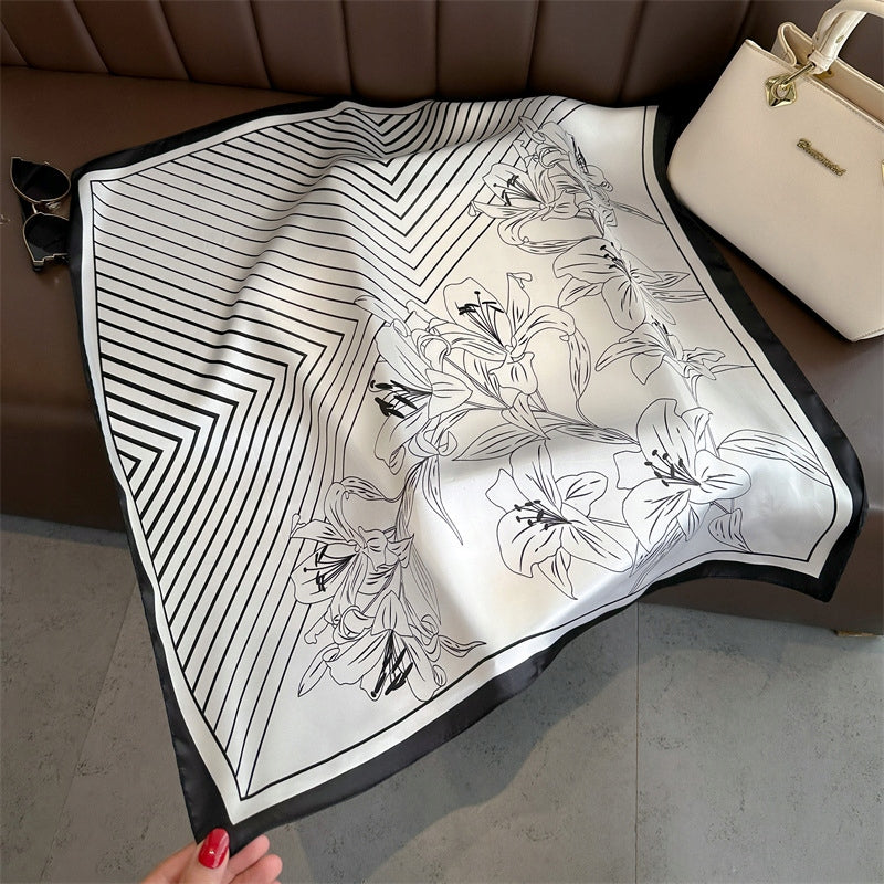 Seidenähnliches Damenhalstuch 70 × 70 cm