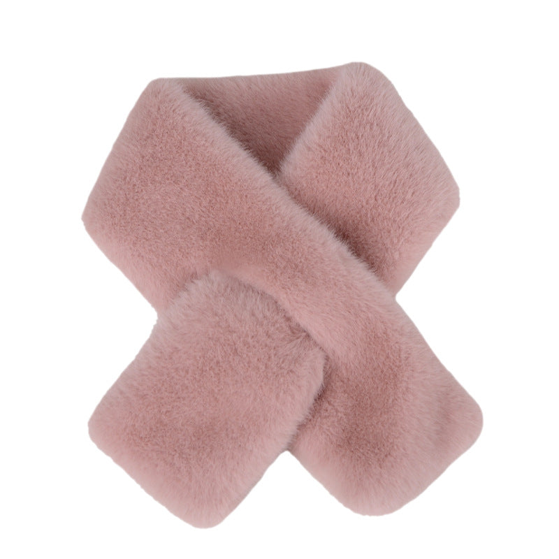 Écharpe en fausse fourrure 80 × 13 cm – rose