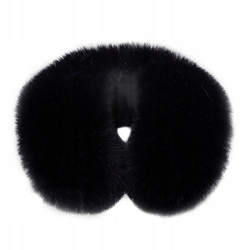 Écharpe en fausse fourrure 50 × 10 cm – noir