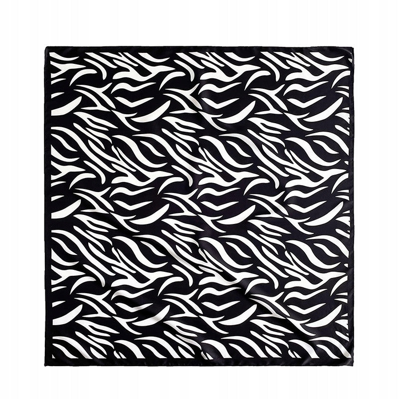 Silk-Effect Square Scarf 90 × 90 cm – White