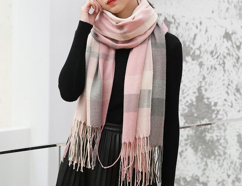Écharpe d’hiver pour femme 200 × 66 cm – multicolore