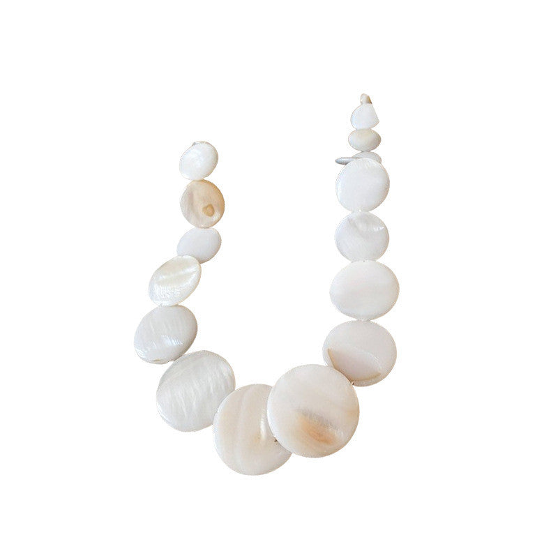 Beautiful Cream Shell Necklace — Distinctive Decorative Fashion Jewellery