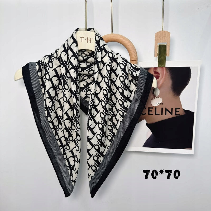 Silk-Effect Square Scarf 70 × 70 cm