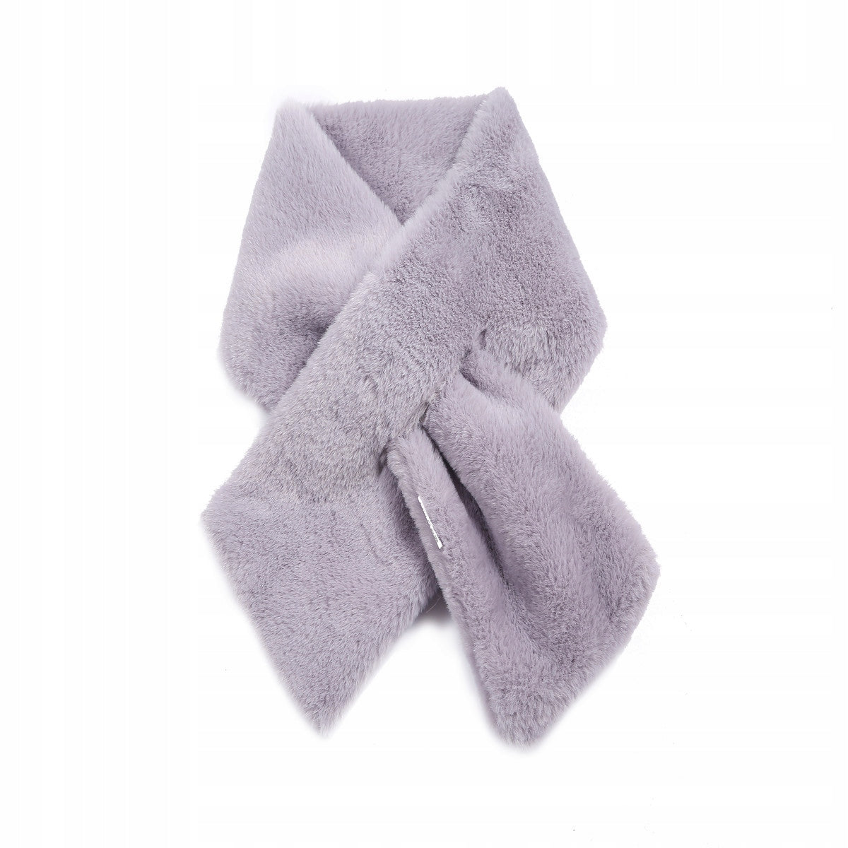 Écharpe en fausse fourrure 80 × 13 cm – gris