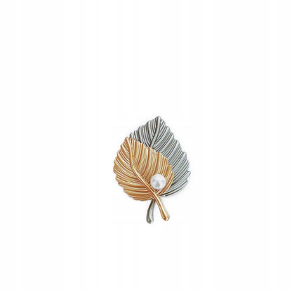 Leaf Brooch with Pearls
