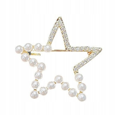 Broche étoile à zircons – doré
