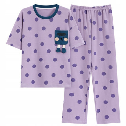 Women's Pyjamas — Purple Polka Dots