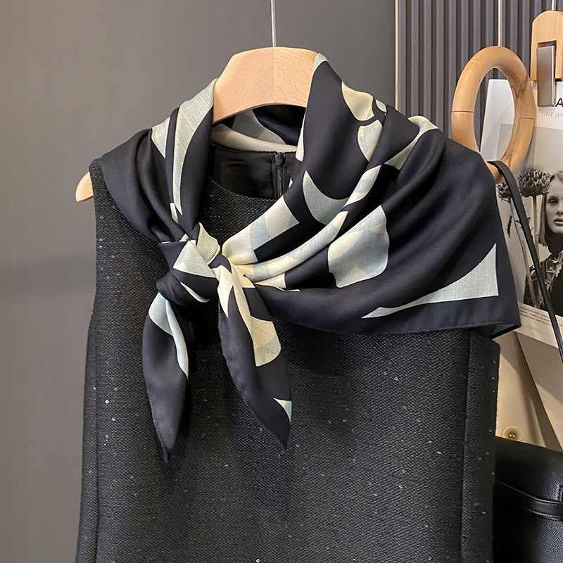 Women's Printed Silky Square Scarf — Gift Idea, 70×70 cm