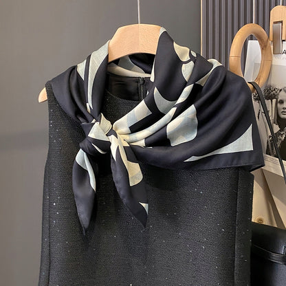 Women's Printed Silky Square Scarf — Gift Idea, 70×70 cm