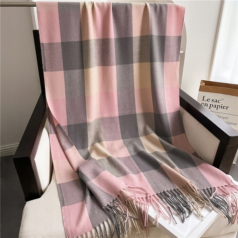 Écharpe d’hiver pour femme 200 × 66 cm – multicolore