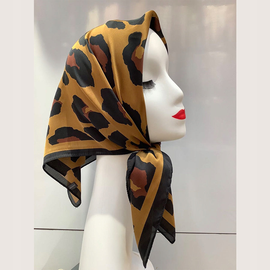 Women's Printed Silky Square Scarf — Gift Idea, 70×70 cm