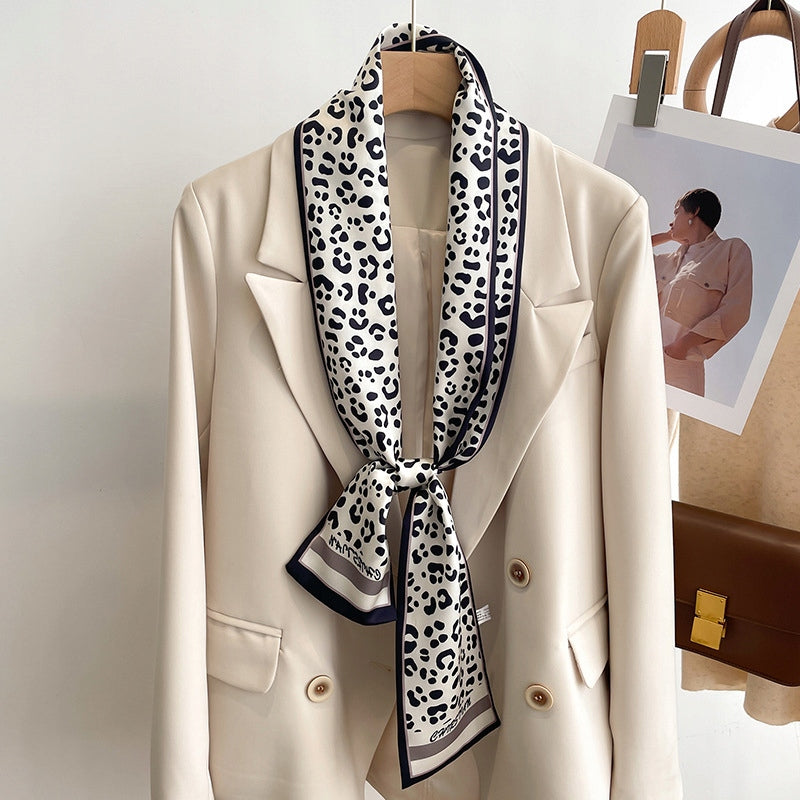 Silk-Effect Square Scarf 13 × 150 cm
