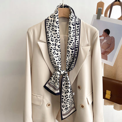 Silk-Effect Square Scarf 13 × 150 cm