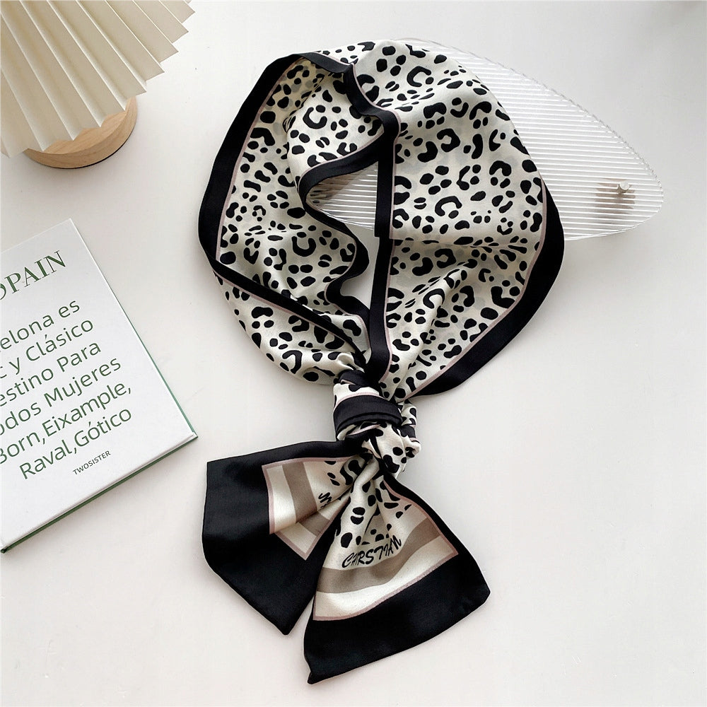 Silk-Effect Square Scarf 13 × 150 cm