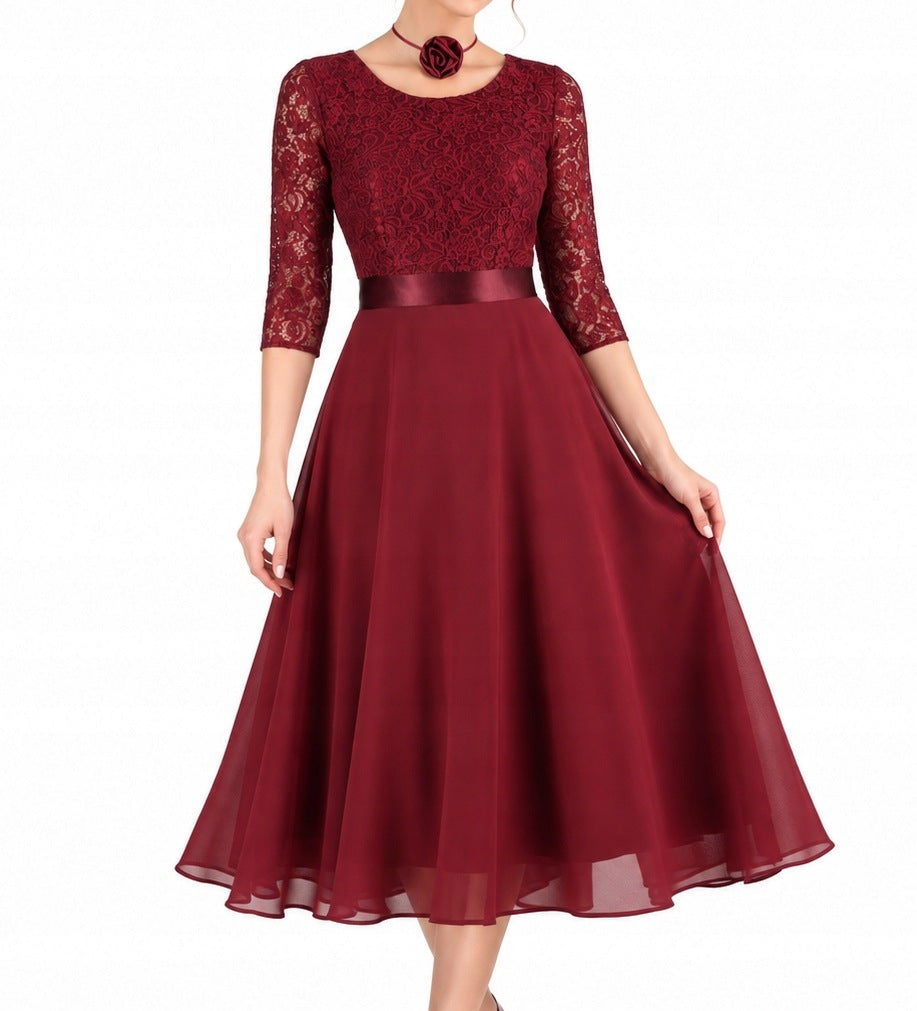 Sukienka ESTERA | color:bordowy