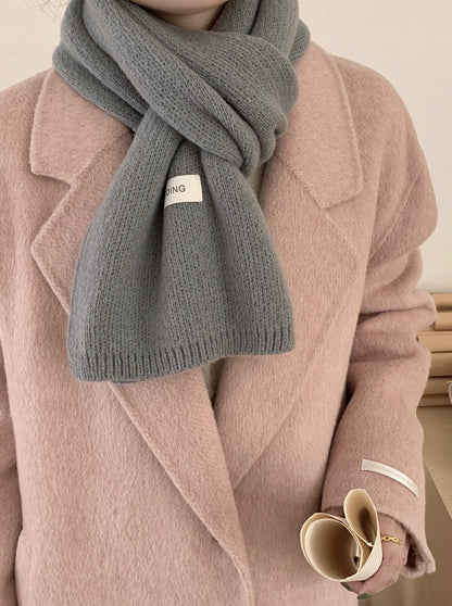 Écharpe d’hiver pour femme 160 × 22 cm – gris