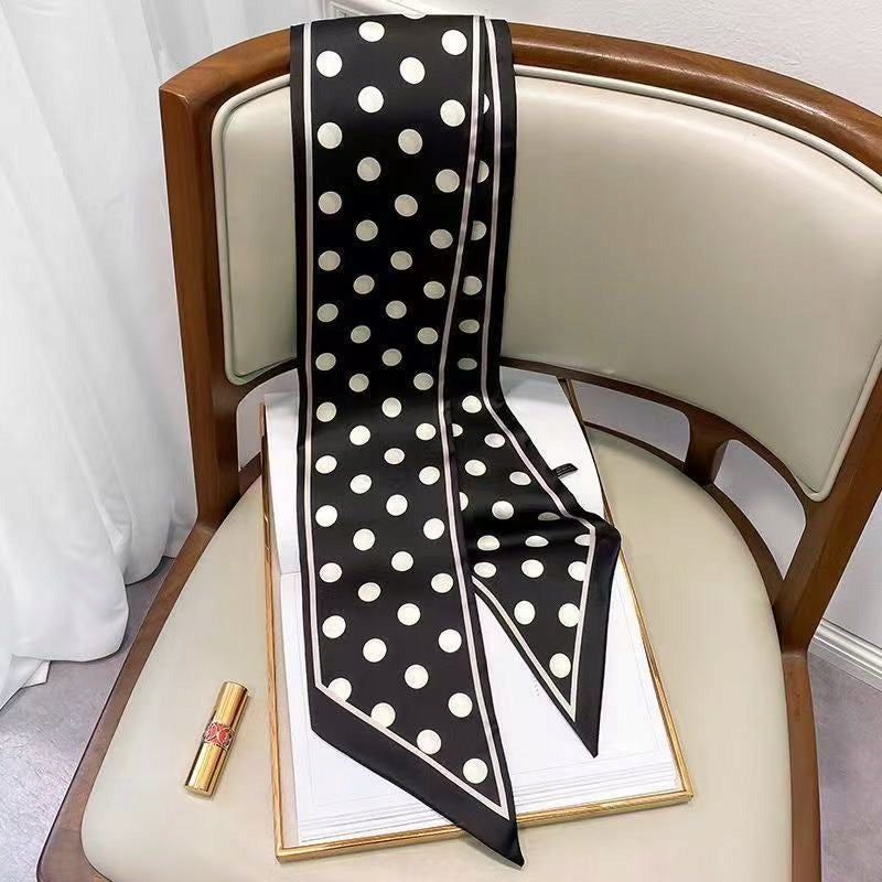 Silk-Effect Square Scarf 13 × 147 cm