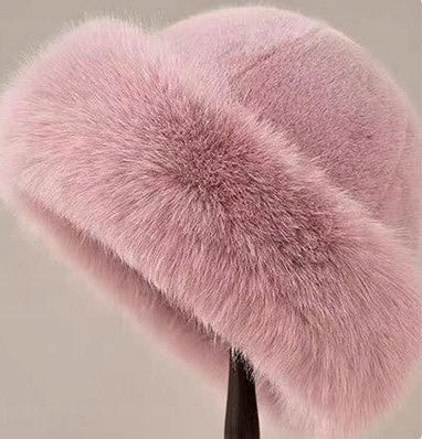 Faux-Fur Women's Beanie – Pink