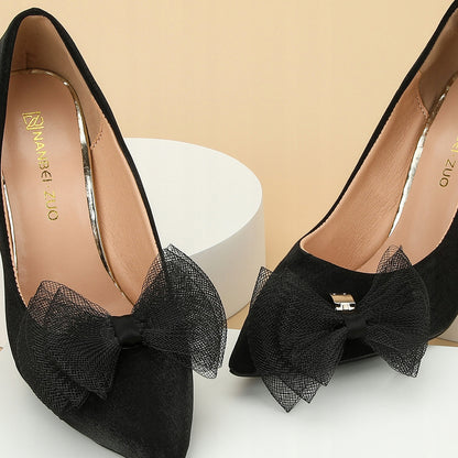 Schuhclips in Schleifenform – schwarz