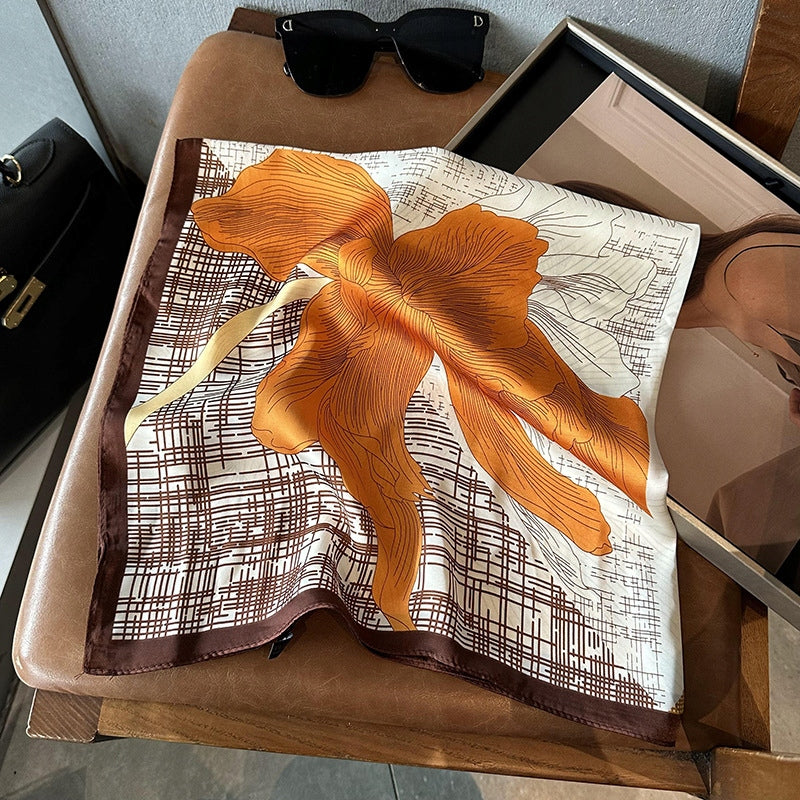 Silk-Effect Square Scarf 70 × 70 cm