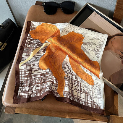 Silk-Effect Square Scarf 70 × 70 cm