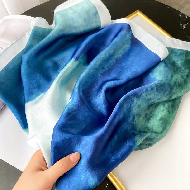 Silk-Effect Square Scarf 70 × 70 cm