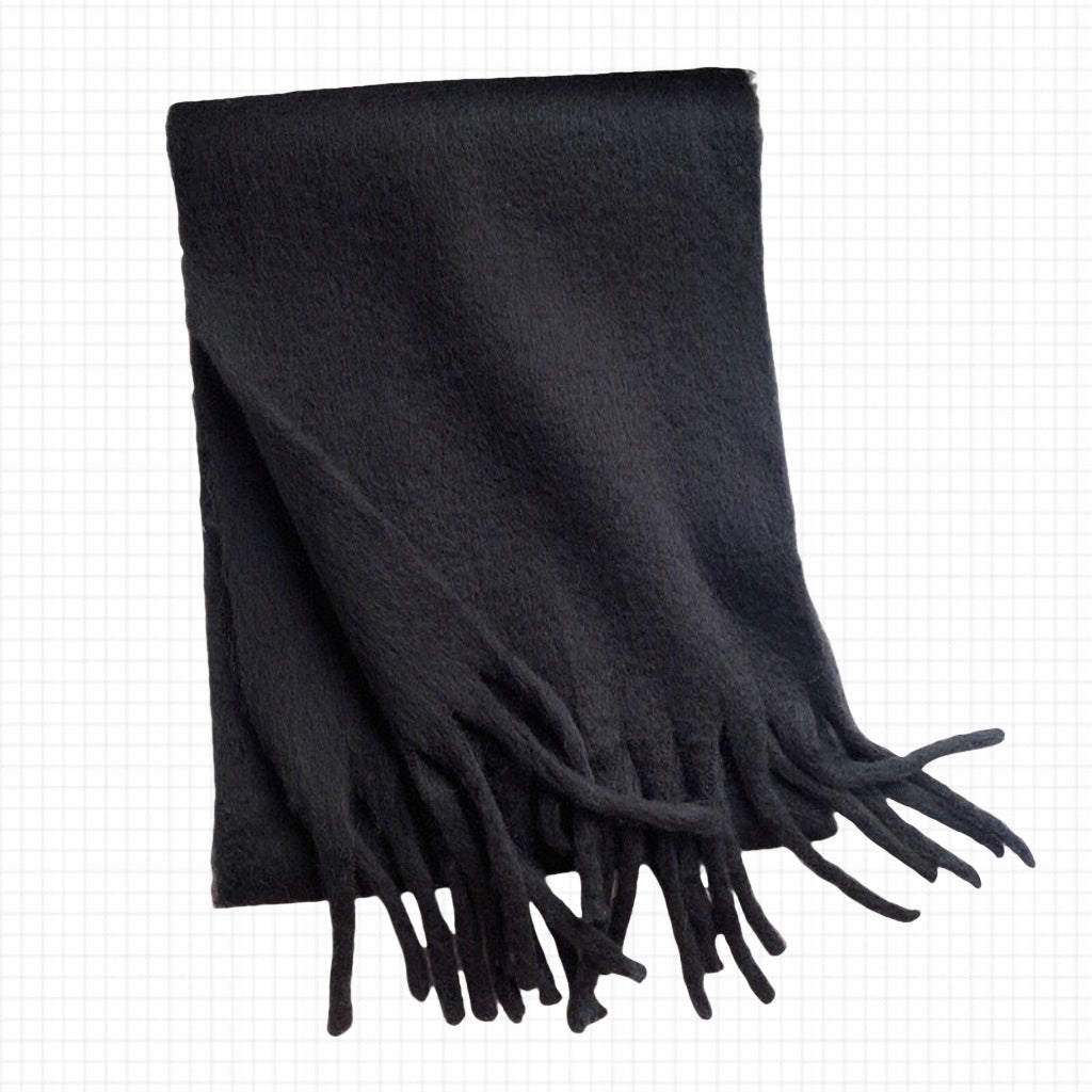 Damen-Winterschal 200 × 40 cm – schwarz