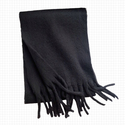 Damen-Winterschal 200 × 40 cm – schwarz