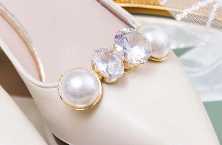 Cubic Zirconia Shoe Clips — Elegant Decorative Accessories for High Heels