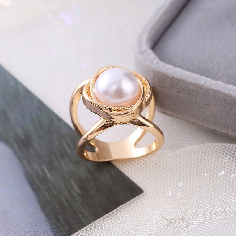 Hebilla para pañuelo con perla – dorado