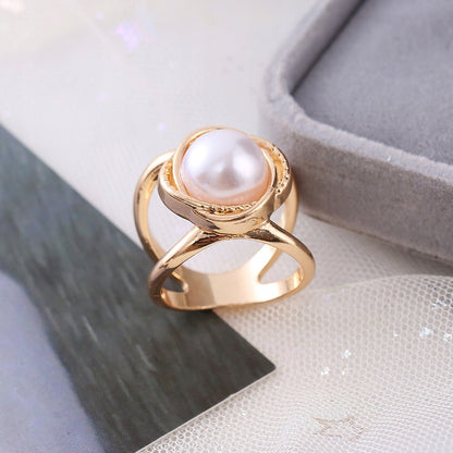 Hebilla para pañuelo con perla – dorado