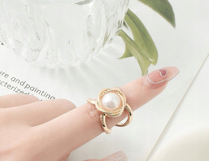 Hebilla para pañuelo con perla – dorado