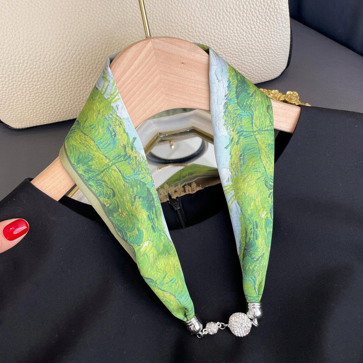 Foulard à fermeture magnétique 13 × 60 cm