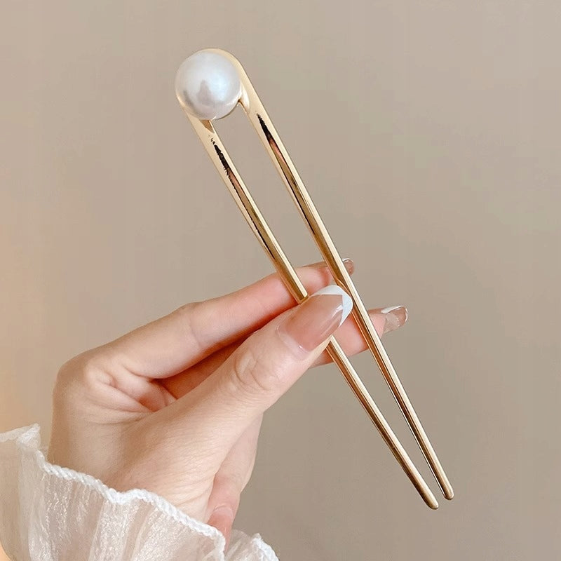French Pearl Hairpin — Elegant Wedding Hair Accessory
