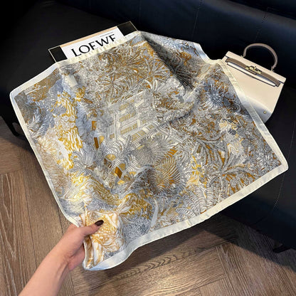 Silk-Effect Square Scarf 70 × 70 cm
