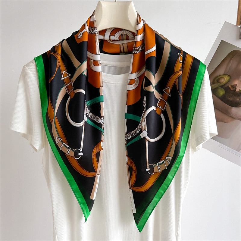 Silk-Effect Square Scarf 70 × 70 cm