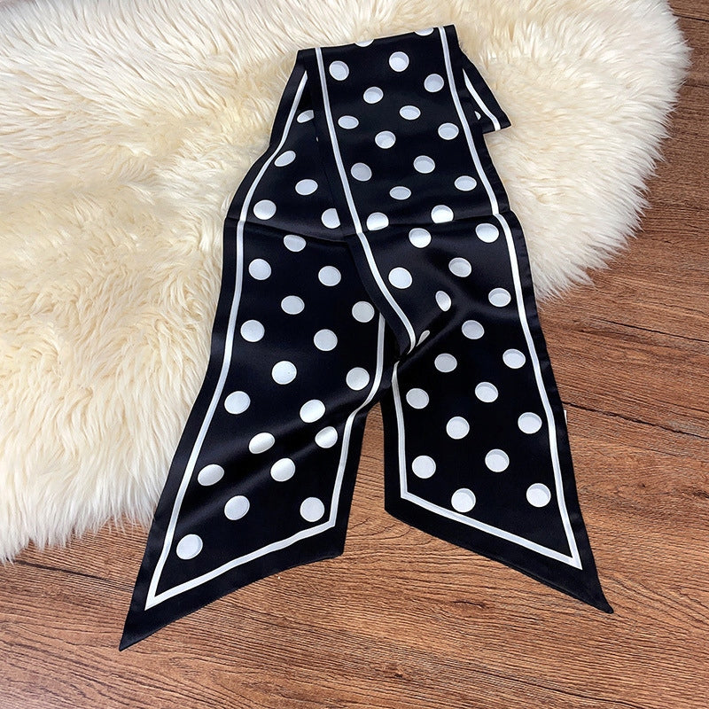Silk-Effect Square Scarf 13 × 147 cm
