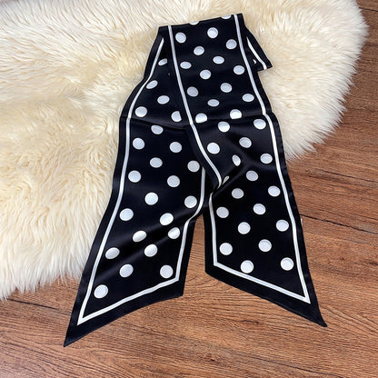 Silk-Effect Square Scarf 13 × 147 cm