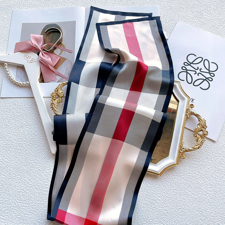 Silk-Effect Square Scarf 13 × 150 cm