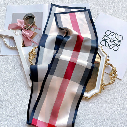 Silk-Effect Square Scarf 13 × 150 cm