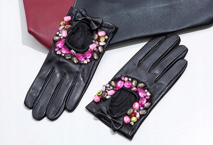 Gants en cuir pour femme – noir