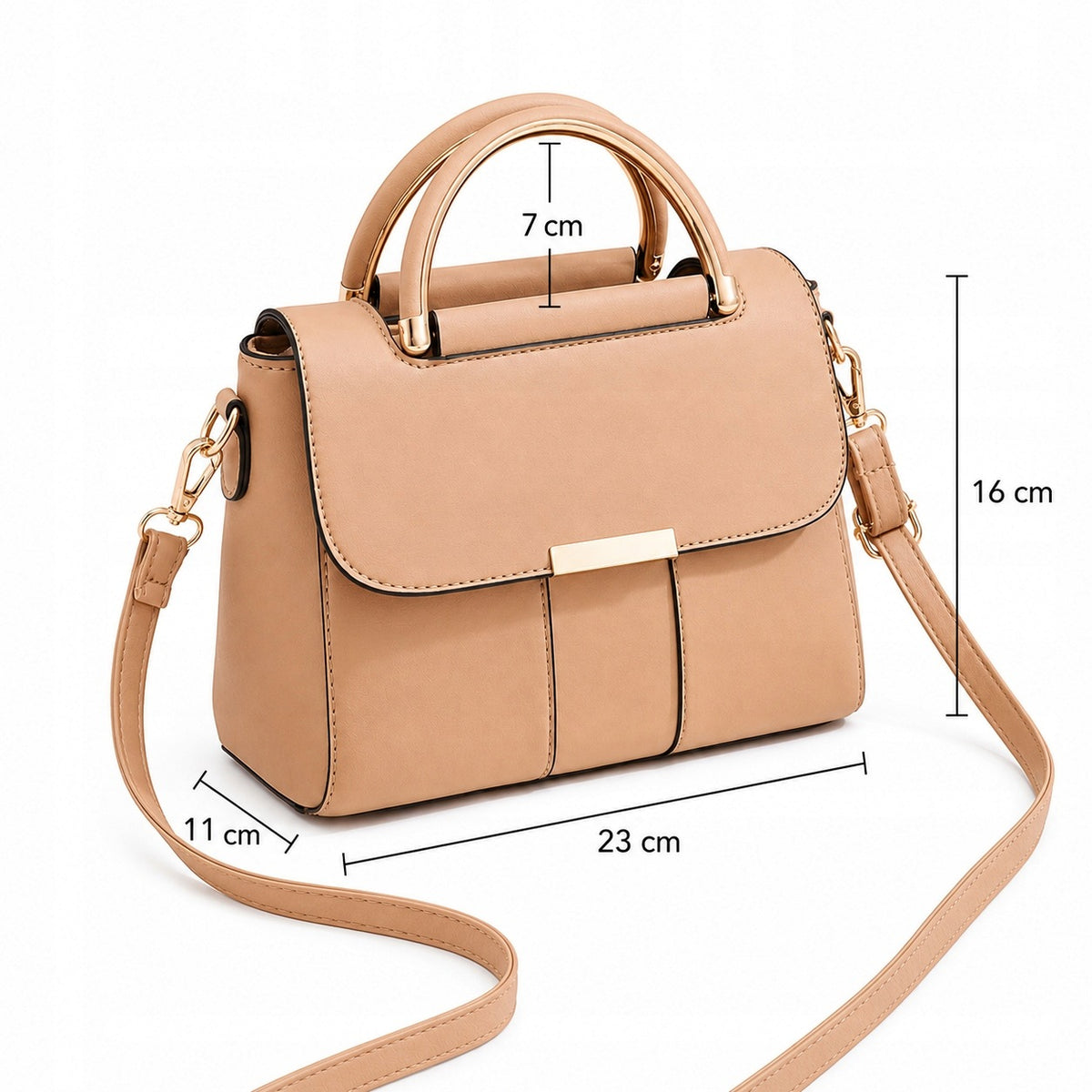 Kleine Henkeltasche – beige