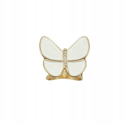 Anneau de foulard papillon – doré et argenté