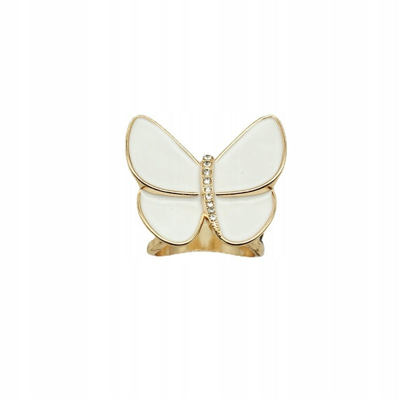 Schalclip mit Schmetterling – goldfarben und silberfarben