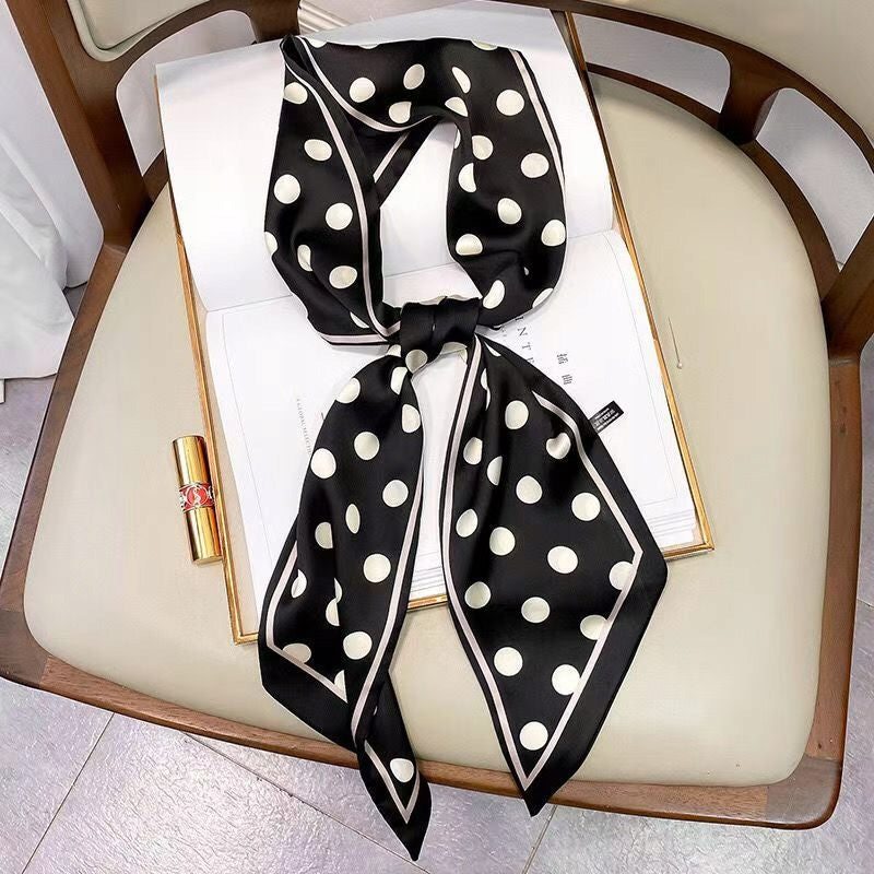 Silk-Effect Square Scarf 13 × 147 cm